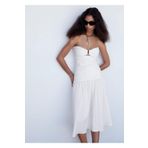 MANGO Woman Metalik Detaylı Drape Elbise