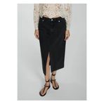 Mango Woman Midi Mavi Denim Kadın Etek