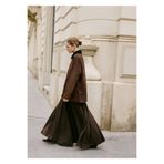 MANGO Woman Mum görünümlü kadife yaka parka