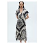 MANGO Woman Paisley desenli gömlek elbise