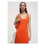 MANGO Woman Sırtı çapraz triko elbise
