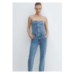 Mango Woman Straplez denim tulum