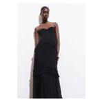 MANGO Woman Straplez maksi elbise