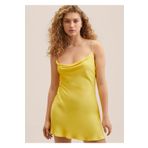 MANGO Woman Strass Taşlı Saten Elbise