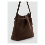 MANGO Woman Süet bucket çanta