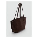 MANGO Woman Süet mini shopper çanta