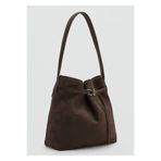 MANGO Woman Tokalı süet bucket çanta
