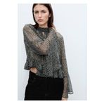MANGO Woman Volanlı Çiçek Desenli Bluz