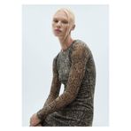 MANGO Woman Yılan desenli tül elbise