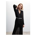 Mango Woman Yırtmaçlı Şifon Elbise