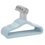 MangoKit 15'li paket bebek kaymaz kadife elbise askısı, bebek ve küçük çocuk askısı, ultra ince, yer tasarrufu sağlayan çocuk askısı, 360 derece dönebilen kanca, sağlam ve uzun ömürlü elbise askısı