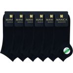 MANICA Erkek Bambu Patik Çorap 6 Çift - Siyah - 41 - 44