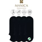MANICA Erkek Bambu Sneaker Çorap 4 Çift - Siyah - 41 - 44
