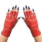ManiGlovz - Jel lamba kurutucuları, sürüş, uzanma ve daha fazlasını kullanan jel manikürler için anti UV eldivenler, cildi güneşten ve tırnak lambasından, açık hava eldivenleri, aşk zinciri baskısı