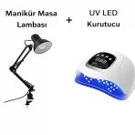 Manikür Masa Lambası + Uv Led Kurutucu Seti