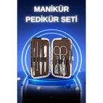 Manikür Pedikür Seti 7 Parça Tırnak Mantarı Tırnak Batığı Temizleme Taşınabilir - Çok Renkli