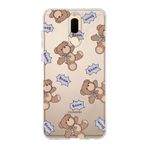 Manitoba Huawei Mate 10 Lite ile Uyumlu Ayıcık Tasarımlı Baskılı Şeffaf Silikon Telefon Kılıfı, Çok Renkli