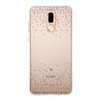 Manitoba Huawei Mate 10 Lite ile Uyumlu Baskılı Yumuşak Silikon Şeffaf Telefon Kılıfı, Kırmızı Kalp Deseni