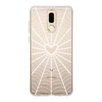 Manitoba Huawei Mate 10 Lite ile Uyumlu Baskılı Yumuşak Silikon Şeffaf Telefon Kılıfı, Örümcek Ağı Desen