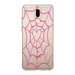 Manitoba Huawei Mate 10 Lite ile Uyumlu Baskılı Yumuşak Silikon Şeffaf Telefon Kılıfı, Pembe Desen
