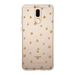 Manitoba Huawei Mate 10 Lite ile Uyumlu Baskılı Yumuşak Silikon Şeffaf Telefon Kılıfı, Yıldız Deseni