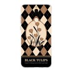 Manitoba Huawei Mate 10 Lite ile Uyumlu Black Tulips Tasarımlı Baskılı Şeffaf Silikon Telefon Kılıfı, Çok Renkli