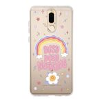 Manitoba Huawei Mate 10 Lite ile Uyumlu Busy Doin Nothing Tasarımlı Baskılı Şeffaf Silikon Telefon Kılıfı, Çok Renkli