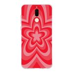 Manitoba Huawei Mate 10 Lite ile Uyumlu Çiçek Tasarımlı Baskılı Şeffaf Telefon Kılıfı, Çok Renkli