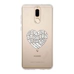 Manitoba Huawei Mate 10 Lite ile Uyumlu Dont Let It Tasarımlı Baskılı Şeffaf Telefon Kılıfı, Silikon, Çok Renkli
