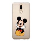 Manitoba Huawei Mate 10 Lite ile Uyumlu Mickey Tasarımlı Baskılı Şeffaf Silikon Telefon Kılıfı, Çok Renkli