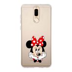 Manitoba Huawei Mate 10 Lite ile Uyumlu Minnie Mouse Tasarımlı Baskılı Şeffaf Telefon Kılıfı, Çok Renkli