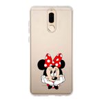 Manitoba Huawei Mate 10 Lite ile Uyumlu Minnie Mouse Tasarımlı Baskılı Şeffaf Telefon Kılıfı