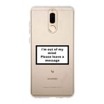 Manitoba Huawei Mate 10 Lite ile Uyumlu Out Of Mind Tasarımlı Baskılı Şeffaf Telefon Kılıfı
