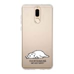 Manitoba Huawei Mate 10 Lite ile Uyumlu Overthinking Tasarımlı Baskılı Şeffaf Silikon Telefon Kılıfı, Çok Renkli