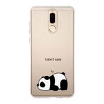 Manitoba Huawei Mate 10 Lite ile Uyumlu Panda Tasarımlı Baskılı Şeffaf Telefon Kılıfı