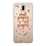 Manitoba Huawei Mate 10 Lite ile Uyumlu Small Progress Tasarımlı Baskılı Şeffaf Telefon Kılıfı, Çok Renkli