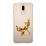Manitoba Huawei Mate 10 Lite ile Uyumlu Tiger Tasarımlı Baskılı Şeffaf Silikon Telefon Kılıfı, Çok Renkli