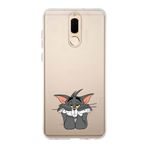 Manitoba Huawei Mate 10 Lite ile Uyumlu Tom Tasarımlı Baskılı Şeffaf Telefon Kılıfı
