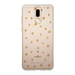 Manitoba Huawei Mate 10 Lite ile Uyumlu Yıldızlar Tasarımlı Baskılı Şeffaf Silikon Telefon Kılıfı, Çok Renkli