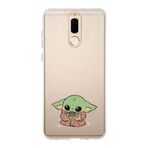 Manitoba Huawei Mate 10 Lite Uyumlu Baby Yoda Tasarımlı Baskılı Şeffaf Telefon Kılıfı