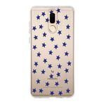 Manitoba Huawei Mate 10 Lite Uyumlu Baskılı Yumuşak Silikon Şeffaf Telefon Kılıfı, Mavi Yıldız Desen