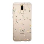 Manitoba Huawei Mate 10 Lite Uyumlu Çiçek Tasarımlı Baskılı Şeffaf Telefon Kılıfı, Çok Renkli