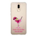Manitoba Huawei Mate 10 Lite Uyumlu Cool Mom Tasarımlı Baskılı Şeffaf Telefon Kılıfı, Çok Renkli