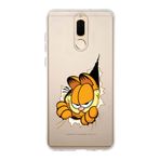 Manitoba Huawei Mate 10 Lite Uyumlu Garfield Tasarımlı Baskılı Şeffaf Telefon Kılıfı