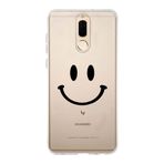 Manitoba Huawei Mate 10 Lite Uyumlu Gülen Yüz Tasarımlı Baskılı Şeffaf Telefon Kılıfı, Çok Renkli