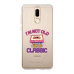 Manitoba Huawei Mate 10 Lite Uyumlu I'm Classic Tasarımlı Baskılı Şeffaf Telefon Kılıfı, Çok Renkli