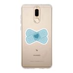 Manitoba Huawei Mate 10 Lite Uyumlu Kalp Yara Bandı Tasarımlı Baskılı Şeffaf Telefon Kılıfı, Çok Renkli