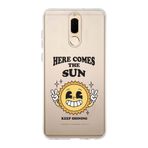 Manitoba Huawei Mate 10 Lite Uyumlu Keep Shining Tasarımlı Baskılı Şeffaf Telefon Kılıfı, Çok Renkli