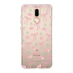 Manitoba Huawei Mate 10 Lite Uyumlu Kiraz ve Fiyonk Tasarımlı Baskılı Şeffaf Telefon Kılıfı