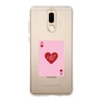 Manitoba Huawei Mate 10 Lite Uyumlu Lucky You Kart Tasarımlı Baskılı Şeffaf Telefon Kılıfı